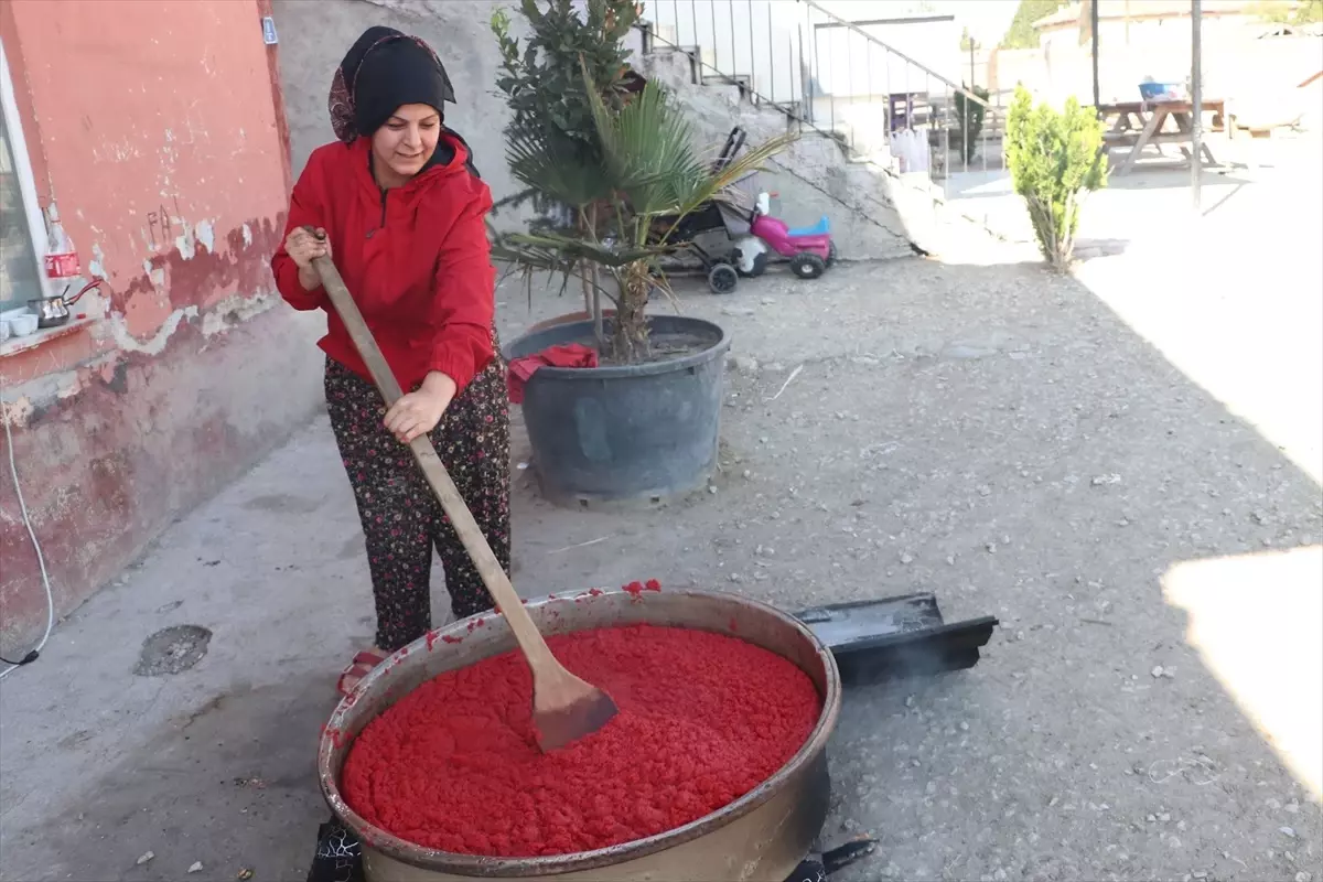 Kadınlar Domatesten Kış İçin Salça Hazırlıyor