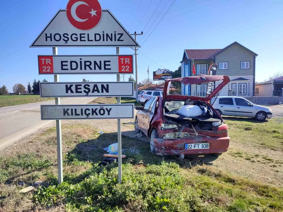 Keşan’da Trafik Kazası: 3 Yaralı